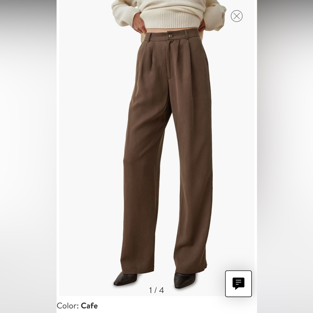 Reformation Cafe Brown Trousers